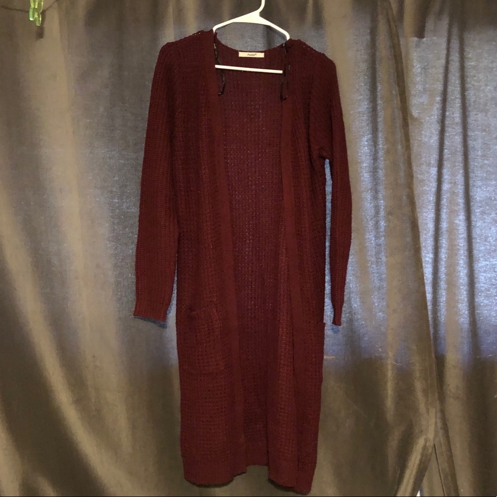 Maroon Cardigan